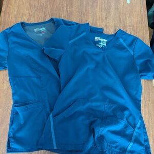 Set Of Two Grey's Anatomy Navy Scrub Tops